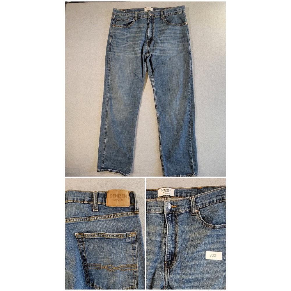 Denizen from Levis 285 Relaxed Fit Mens Jeans Medium Wash Blue Denim 38x30